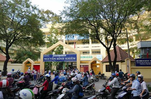 Trường tiểu học Nguyễn Bỉnh Khiêm (Q.1) nơi mới nhất ghi nhận hiện tượng rung lắc