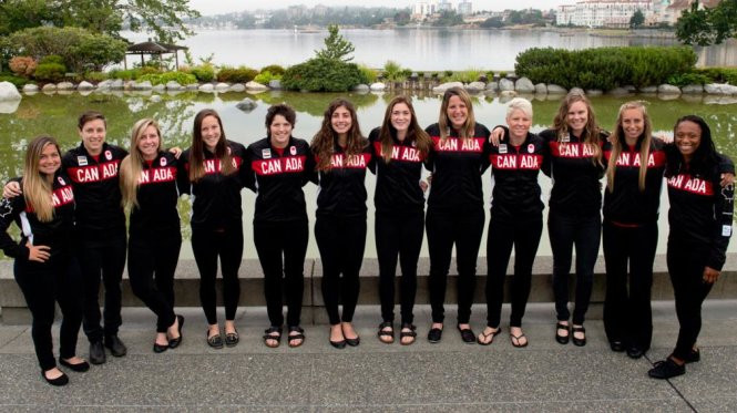 Đội tuyển bóng bầu dục nữ đầu tiên trong lịch sử Canada tham gia thế vận hội Olympic 2016 - Ảnh: Olympic