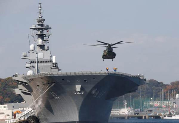 Tàu sân bay trực thăng Izumo. (Ảnh: REUTERS)  Tàu sân bay trực thăng Izumo. (Ảnh: REUTERS)