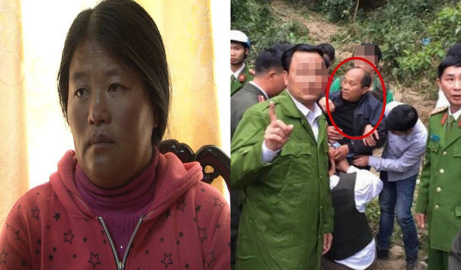 Sồng Thị Dí và Hạng A Lau (vòng tròn đỏ) thời điểm bị bắt giữ Sồng Thị Dí và Hạng A Lau (vòng tròn đỏ) thời điểm bị bắt giữ