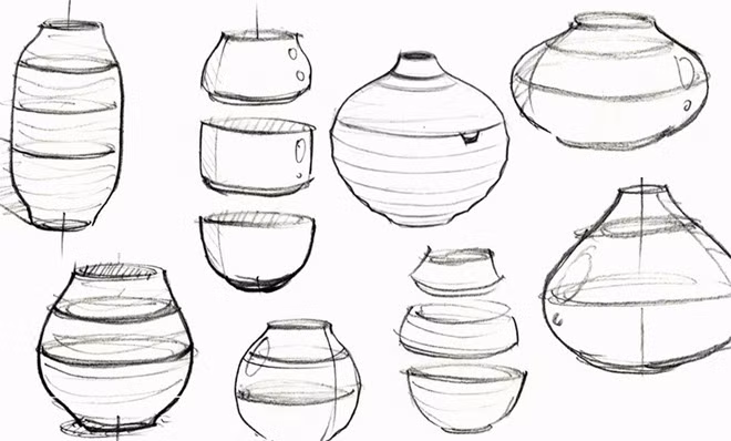 Bản ký họa thiết kế của tô phở.