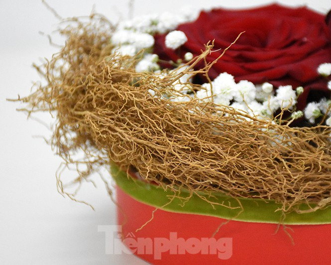 .. “Cây quất sống trong môi trường đất pha cát tơi xốp, nên rễ cây có độ mịn và bông rất đẹp mắt. Những ngày sau Tết, cây quất cảnh bị người tiêu dùng vứt bỏ nhiều, tôi muốn tận dụng phần rễ cây đã rửa sạch của những cây quất này để làm chi tiết trang trí, tạo nên vẻ đẹp vừa thân thương, gần gũi mà vẫn ấn tượng,” nghệ nhân Nguyễn Mạnh Hùng chia sẻ.