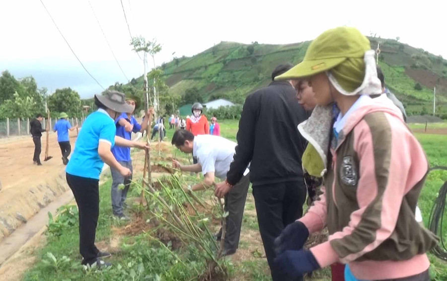 Đường làng, ngõ xóm được các chị em thường xuyên vệ sinh sạch đẹp. Ảnh: Hà Phương Đường làng, ngõ xóm được các chị em thường xuyên vệ sinh sạch đẹp. Ảnh: Hà Phương