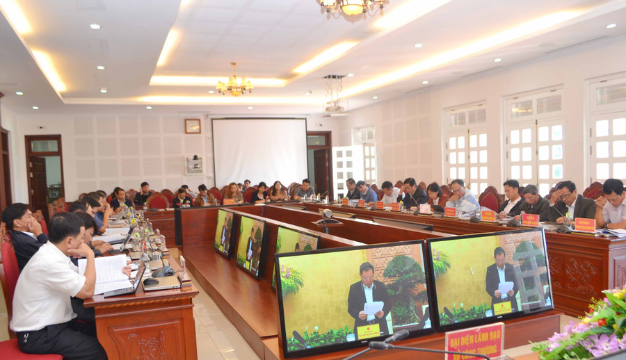 Quang cảnh Hội nghị trực tuyến. Ảnh: Lê Nam