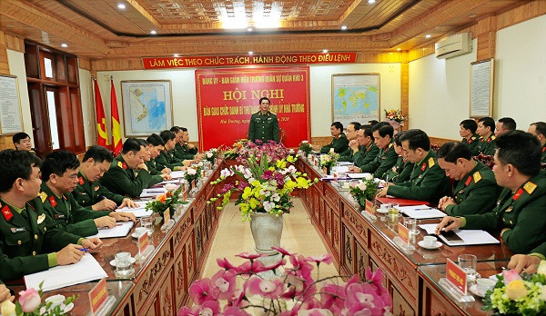 Bàn giao chức danh Bí thư Đảng ủy, Chính ủy Trường Quân sự Quân khu 3.