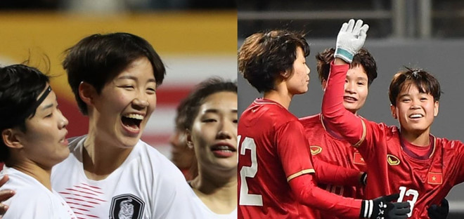 Báo Thanh Niên trực tuyến trận phân định ngôi đầu bàng A vóng loại Olympic giữa tuyển nữ Việt Nam (áo đỏ) và Hàn Quốc AFC