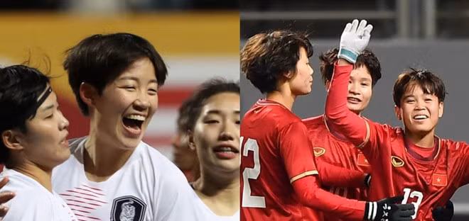 Báo Thanh Niên trực tuyến trận phân định ngôi đầu bàng A vóng loại Olympic giữa tuyển nữ Việt Nam (áo đỏ) và Hàn Quốc AFC