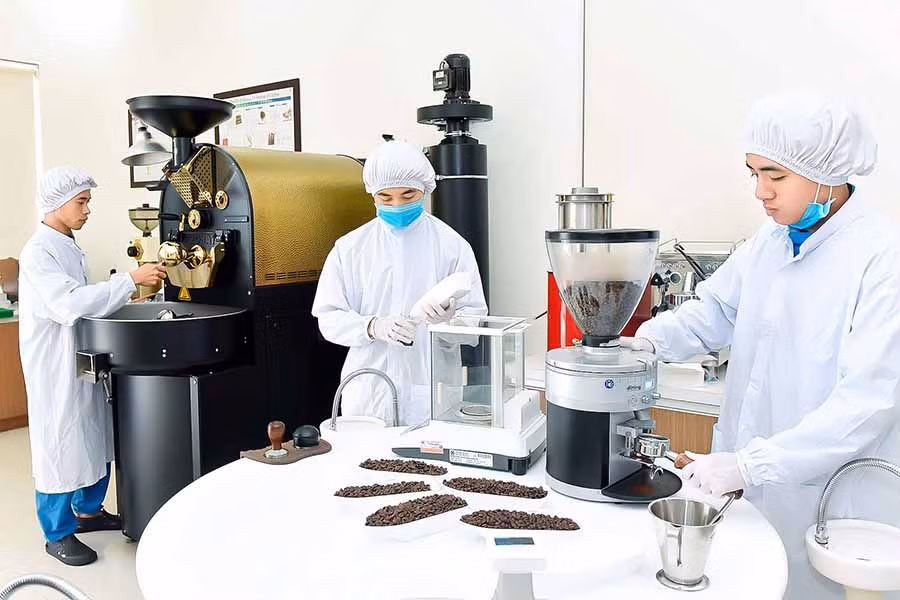  Công ty TNHH Vĩnh Hiệp là doanh nghiệp đi đầu trong chế biến cà phê ở Gia Lai. Ảnh: ĐỨC THỤY