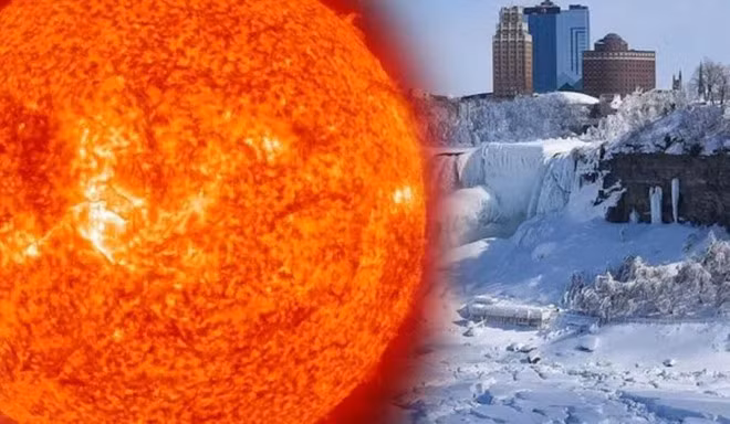 Hiện tượng cực tiểu của mặt trời có thể khiến trái đất lạnh hơn - Ảnh: Express