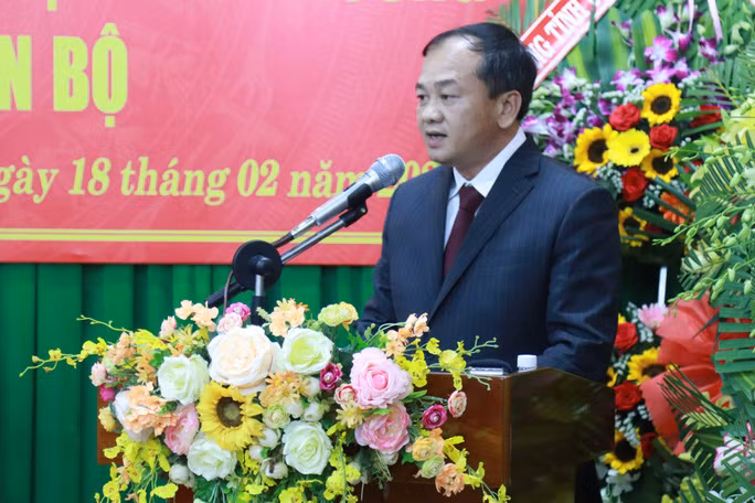Ông Mai Mạnh Toàn phát biểu nhận nhiệm vụ