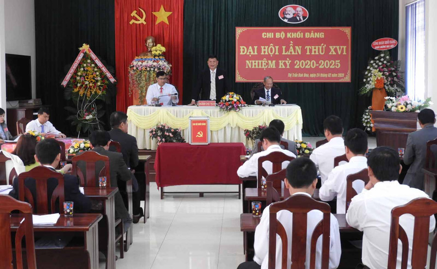 Toàn cảnh Đại hội Chi bộ khối Đảng huyện Đak Đoa. Ảnh: Thanh Nhật