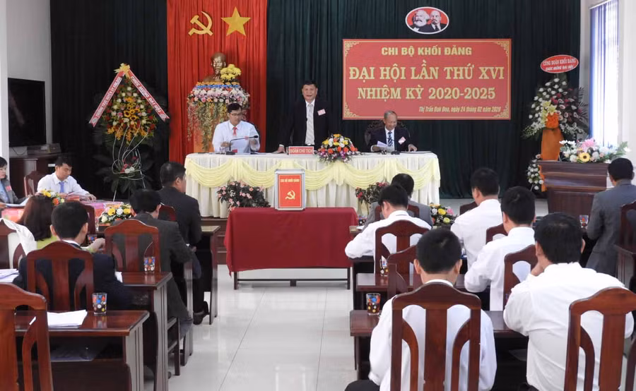 Toàn cảnh Đại hội Chi bộ khối Đảng huyện Đak Đoa. Ảnh: Thanh Nhật