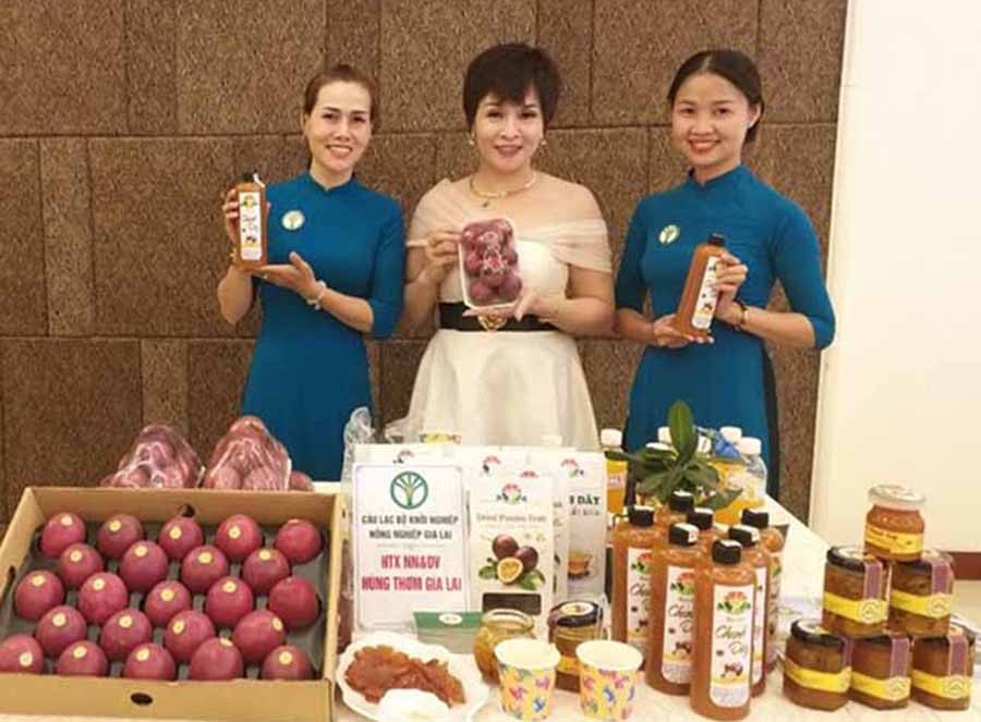  Hợp tác xã Nông nghiệp và Dịch vụ Hùng Thơm Gia Lai có 2 sản phẩm đạt OCOP cấp tỉnh là sản phẩm chanh dây quả và nước cốt chanh dây. Ảnh: V.T