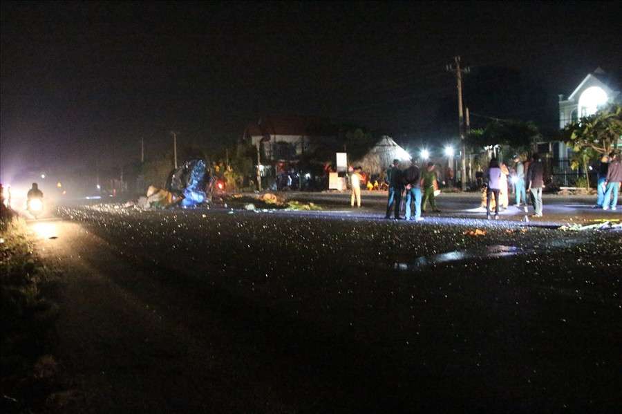  Hiện trường vụ tai nạn. Ảnh: Đình Trọng