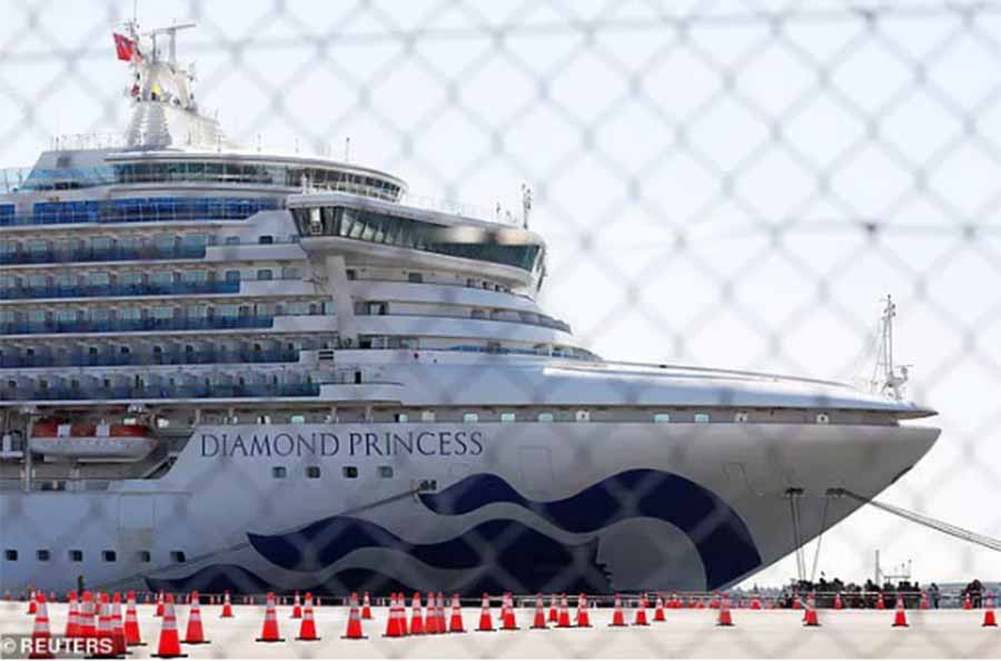  Du thuyền Diamond Princess bị mắc kẹt ở Nhật Bản đã có thêm 70 người dương tính với Covid-19, nâng tổng số ca nhiễm lên 355 ca. Ảnh: Reuters
