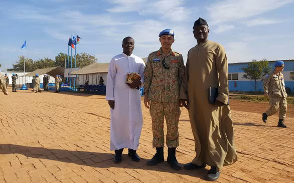 Lê Trọng Nghĩa - người lính mũ nồi xanh đang làm nhiệm vụ tại Nam Sudan - Ảnh: Nhân vật cung cấp