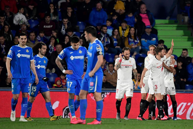 Sevilla (áo trắng) nhấn chìm Getafe - AFP