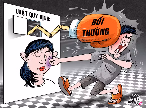 TAND tỉnh Quảng Ngãi vừa đưa ra xét xử phúc thẩm một vụ kiện khá hi hữu: nguyên đơn là chị Phan Thị Thu V. (31 tuổi, ngụ tại huyện Đức Phổ), kiện chồng là anh Trần Văn T. (42 tuổi) ra tòa để yêu cầu bồi thường thiệt hại do sức khỏe bị xâm phạm.