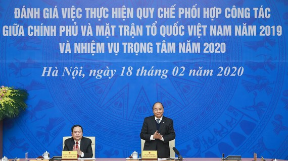 Cuộc làm việc giữa Chính phủ và Ủy ban Trung ương MTTQ Việt Nam chiều 18-2 Cuộc làm việc giữa Chính phủ và Ủy ban Trung ương MTTQ Việt Nam chiều 18-2