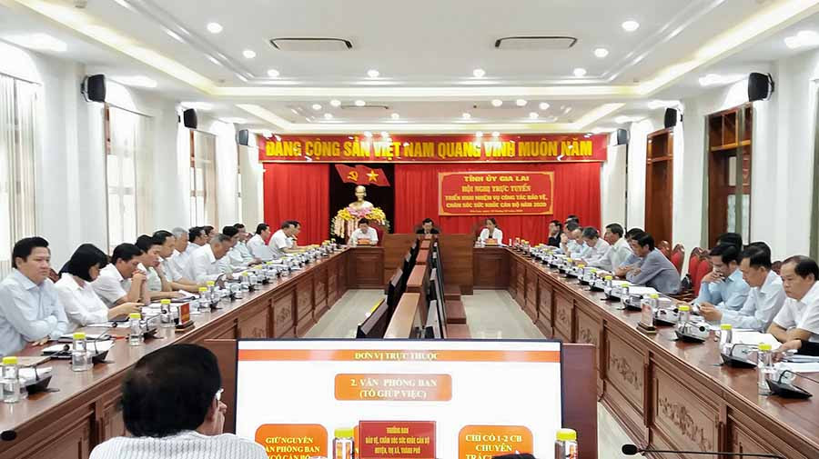 Quang cảnh Hội nghị trực tuyến tại điểm cầu Gia Lai. Ảnh: Như Nguyện  Quang cảnh Hội nghị trực tuyến tại điểm cầu Gia Lai. Ảnh: Như Nguyện