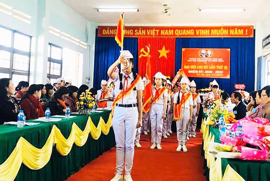  Chi bộ Trường Tiểu học Ngô Mây (phường Trà Bá, TP. Pleiku) tổ chức thành công đại hội Đảng thí điểm cấp chi bộ cơ sở. Ảnh: M.N