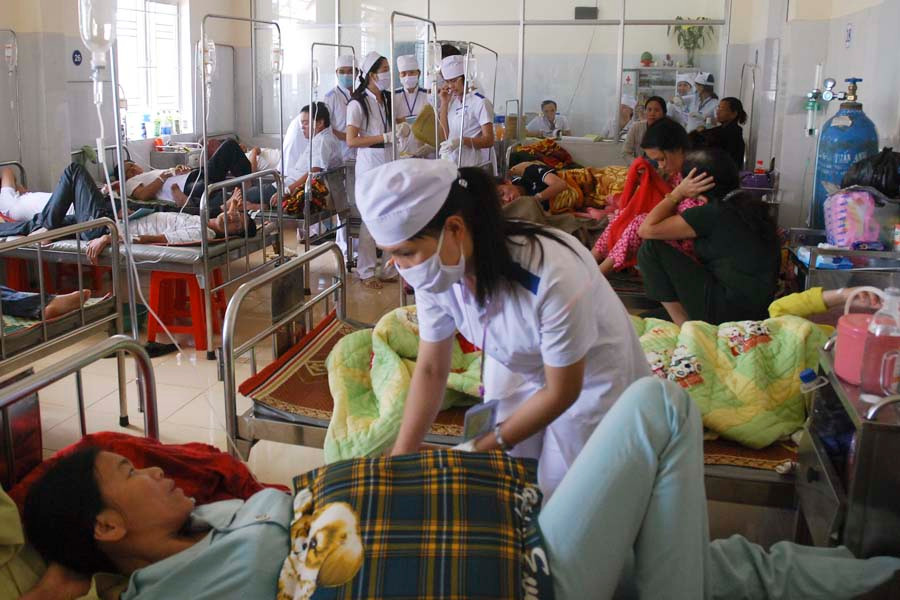 Bệnh sốt xuất huyết đang gia tăng. Ảnh: N.T Bệnh sốt xuất huyết đang gia tăng. Ảnh: N.T
