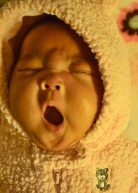 Bé biết ngáp ngay từ khi còn ở trong bụng mẹ