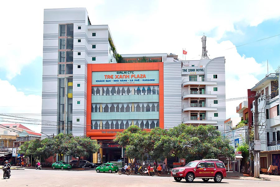 Khách sạn Tre Xanh Plaza của Công ty cổ phần Gia Lai CTC. Ảnh: Đức Thụy  Khách sạn Tre Xanh Plaza của Công ty cổ phần Gia Lai CTC. Ảnh: Đức Thụy