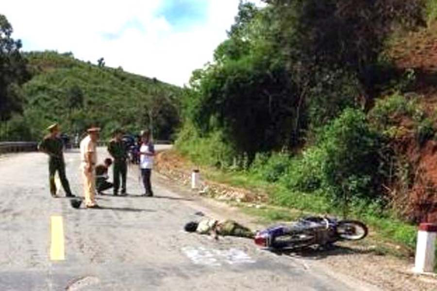 Hiện trường vụ tai nạn giao thông. Ảnh: Hoài Trần Hiện trường vụ tai nạn giao thông. Ảnh: Hoài Trần