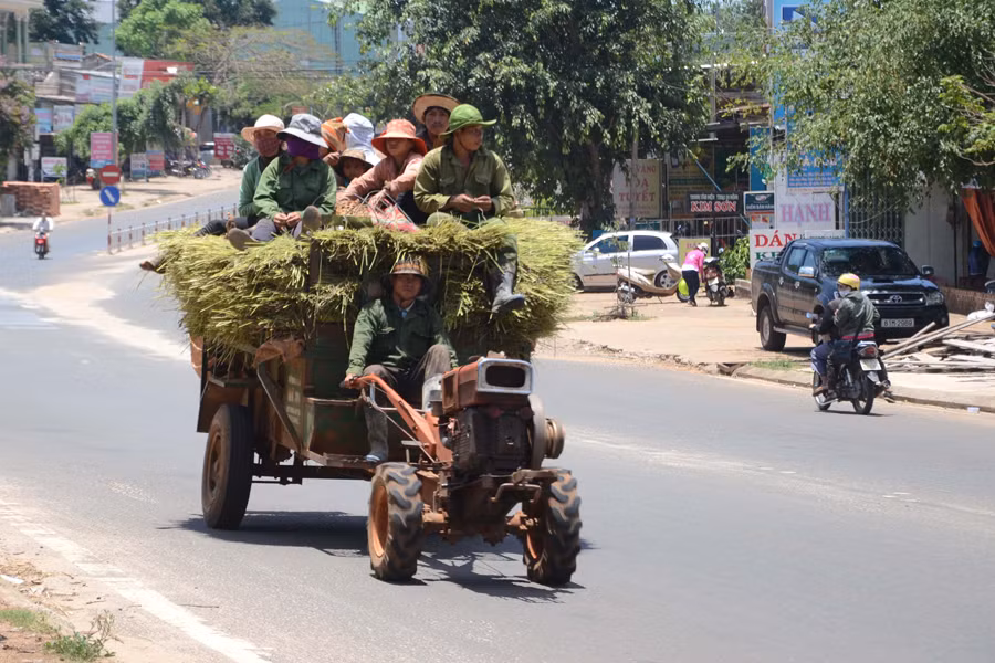 Hầu hết người điều khiển xe công nông ở tỉnh ta chưa có giấy phép lái xe hạng A4. Ảnh: V.P Hầu hết người điều khiển xe công nông ở tỉnh ta chưa có giấy phép lái xe hạng A4. Ảnh: V.P