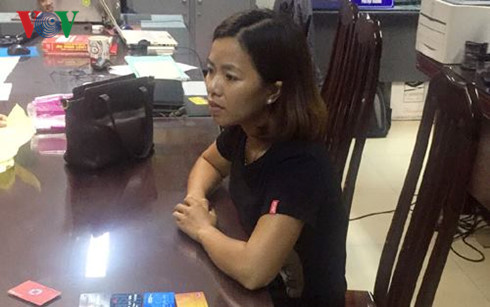 Đối tượng Trịnh Hải Anh tại Cơ quan Điều tra.