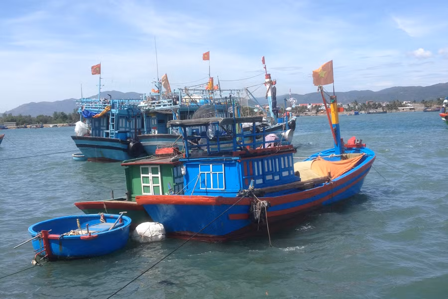 Một góc vạn chài Vĩnh Lợi. Ảnh: B.Q.V