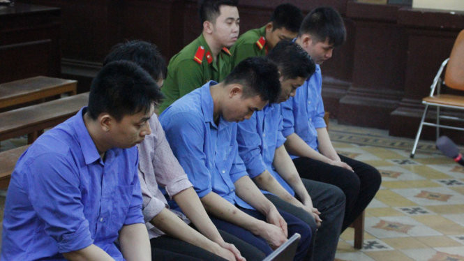 Các bị cáo tại tòa