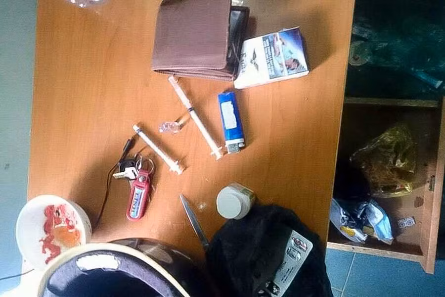 Tang vật tịch thu được trong một vụ án ma túy. Ảnh: Hồng Thi Tang vật tịch thu được trong một vụ án ma túy. Ảnh: Hồng Thi