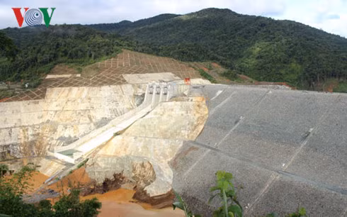 Thân đập Sông Bung 2 vẫn an toàn.