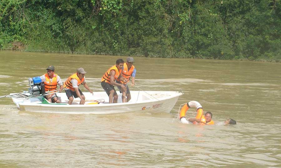  Huyện Phú Thiện tổ chức diễn tập phòng-chống lụt bão. Ảnh: H.S