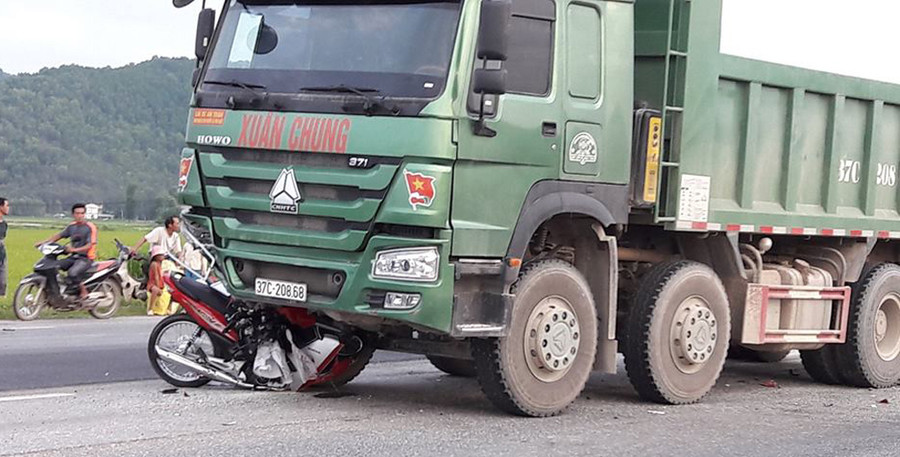 Hiện trường vụ tai nạn.