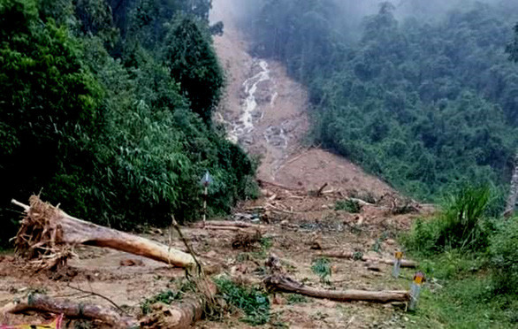 Vị trí trạm bảo vệ rừng Thác Voi bị sạt lở xóa sổ đêm 18-10.