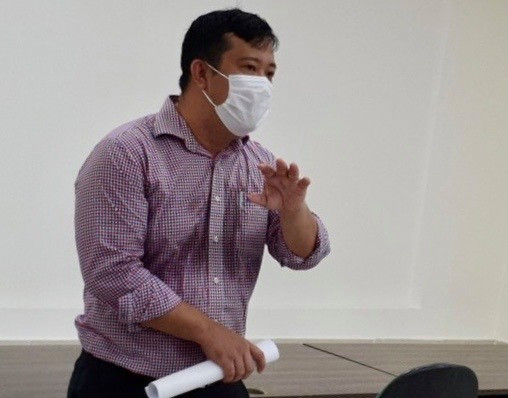 Ông Trần Kiều Việt Kỳ - Phó tổng giám đốc DNF tại buổi đối thoại. Ảnh: PĐ.