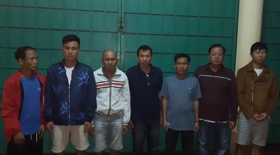 7 đối tượng đã bị khởi tố và tạm giam. Ảnh: Văn Ngọc 7 đối tượng đã bị khởi tố và tạm giam. Ảnh: Văn Ngọc