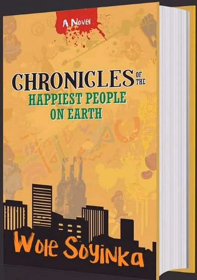Bìa quyển tiểu thuyết có độ dài trên 500 trang bằng Anh ngữ Chronicles of the Happiest People on Earth.