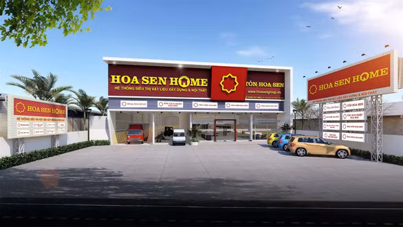 Phối cảnh siêu thị vật liệu xây dựng & nội thất Hoa Sen Home.