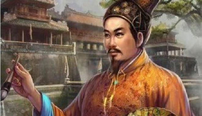 Tranh vẽ vua Gia Long - ẢNH: T.L Tranh vẽ vua Gia Long - ẢNH: T.L