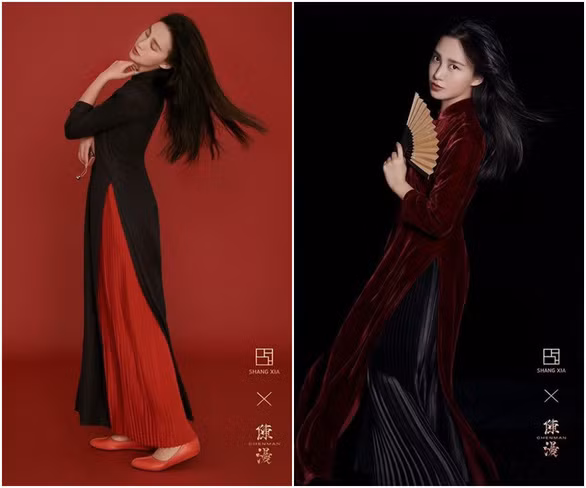 Nhiếp ảnh gia Trần Mạn mặc chính mẫu thiết kế của mình trong dự án mới nhất.