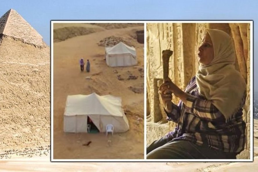 Tiến sĩ Amira Shaheen phân tích bộ xương của xác ướp Ai Cập 4.500 năm tuổi. Ảnh: Getty