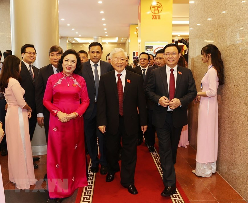 Tổng Bí thư, Chủ tịch nước Nguyễn Phú Trọng đến dự Đại hội. (Ảnh: Trí Dũng/TTXVN) Tổng Bí thư, Chủ tịch nước Nguyễn Phú Trọng đến dự Đại hội. (Ảnh: Trí Dũng/TTXVN)