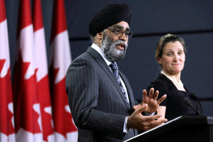  Bộ trưởng Quốc phòng Canada Harjit Sajjan. Ảnh: Reuters