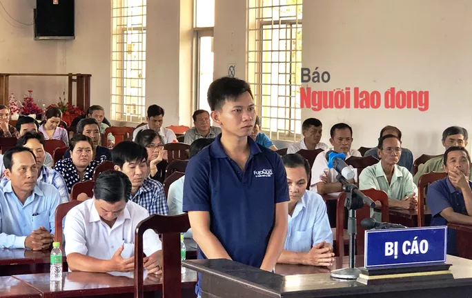 Bị cáo Nguyễn Thanh Sang tại phiên tòa Bị cáo Nguyễn Thanh Sang tại phiên tòa