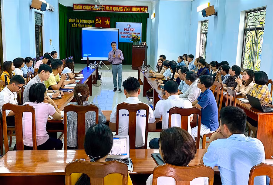 Quang cảnh lớp tập huấn. Ảnh: Mộc Trà