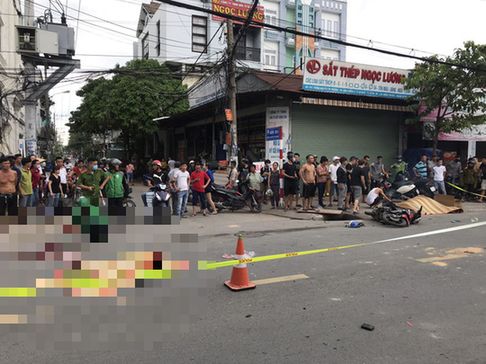  Hiện trường vụ tai nạn khiến anh T.Đ.T và T.N.A tử vong.